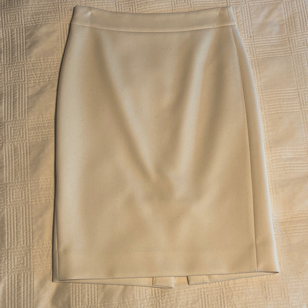 J. Crew Classic Cream Pencil Skirt